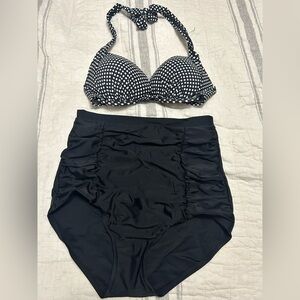 Polka Dot Black Bikini Set